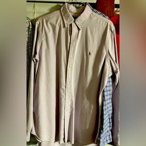 Ralph Lauren Men's Garment-Dyed Oxford Shirt -  Classic Fit Lavender